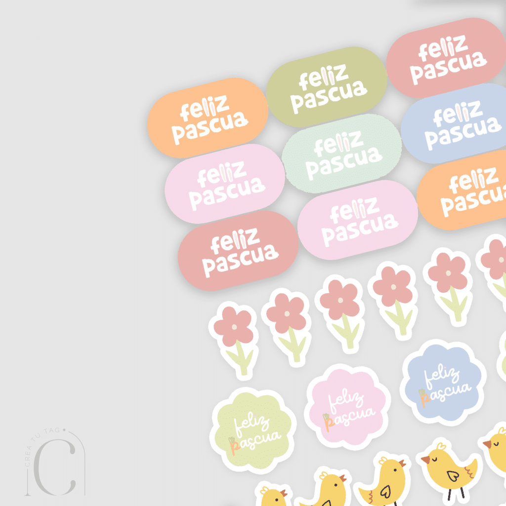 Set stickers easter cake