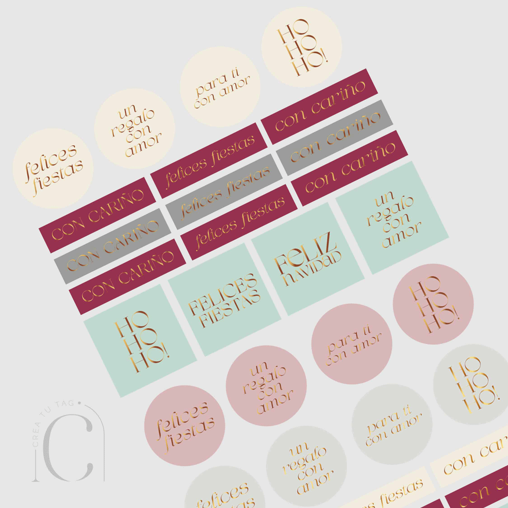 Set stickers stamping