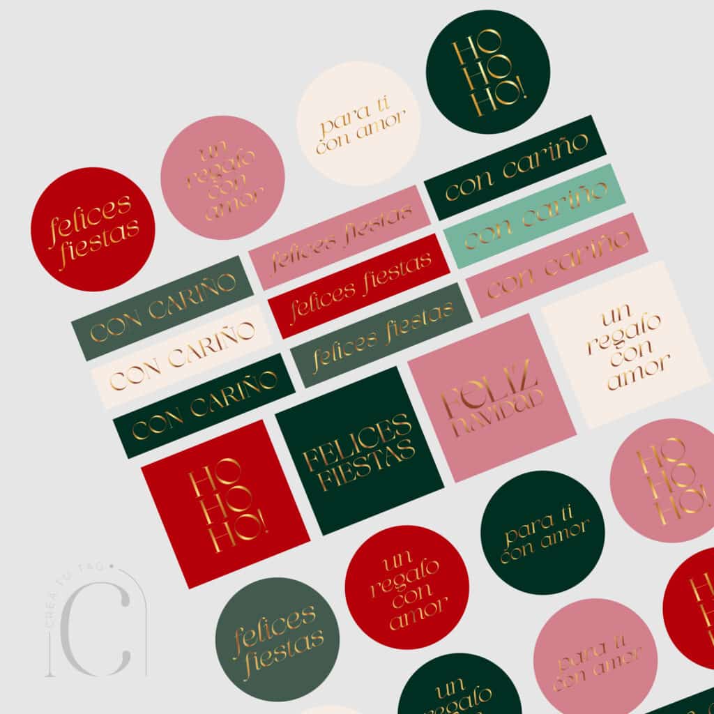 Set stickers stamping