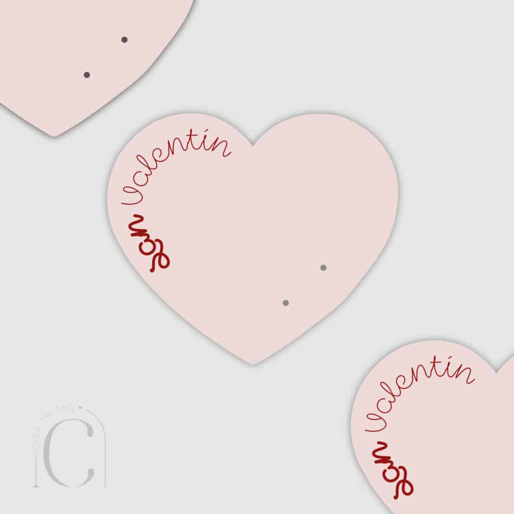 Tag corazón bisutería