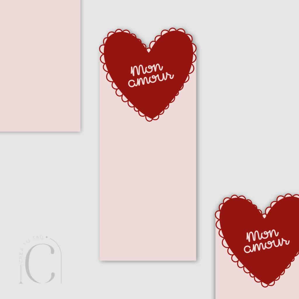 Stickers cierre corazón mon amour