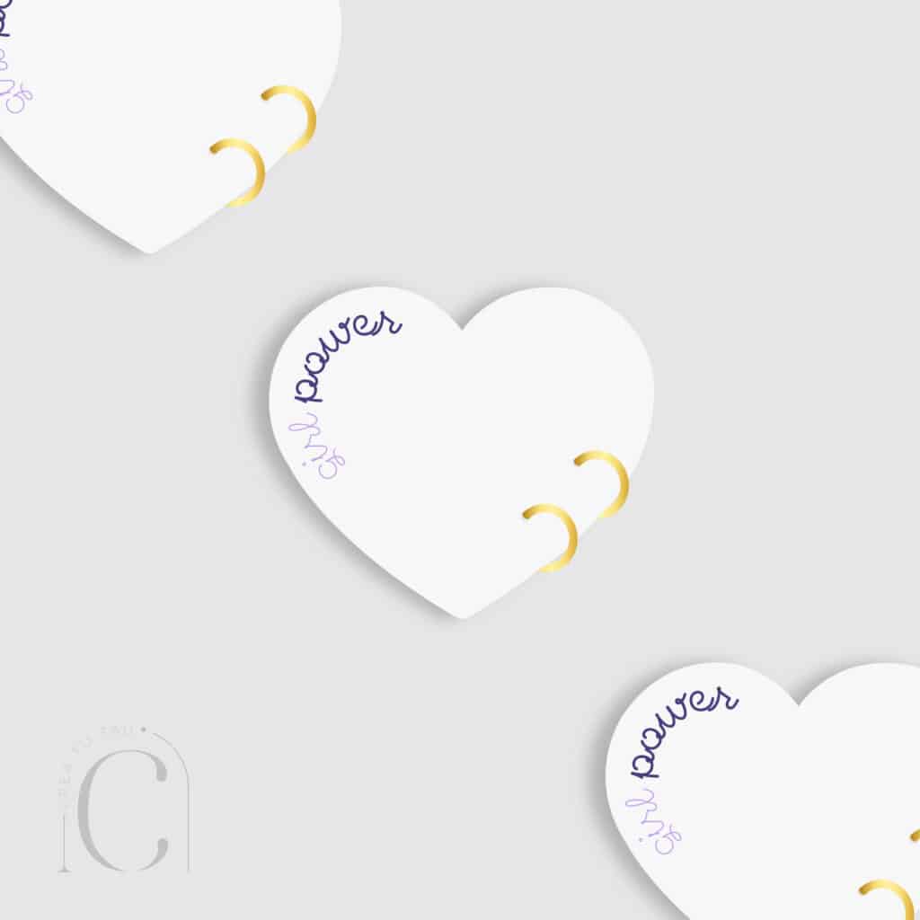 Tag corazón bisutería 8M