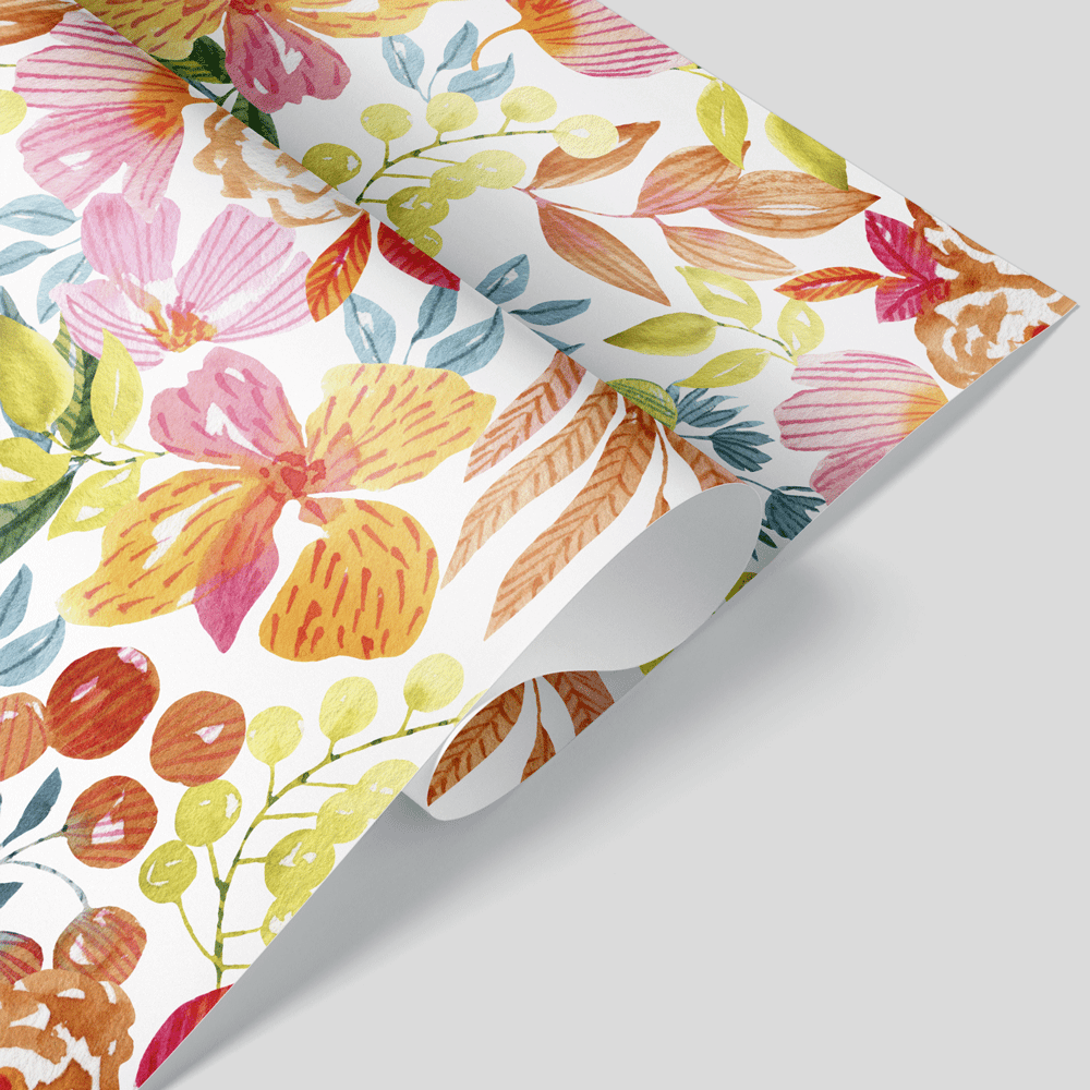 Papel envolvente watercolor flowers