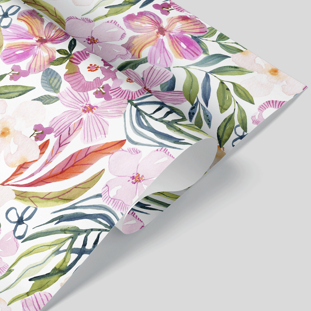 Papel envolvente watercolor flowers 1