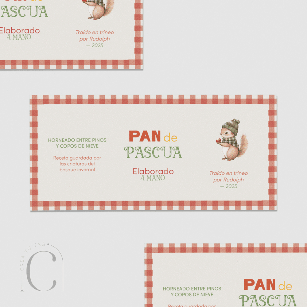 Adhesivo pan de pascua Magic