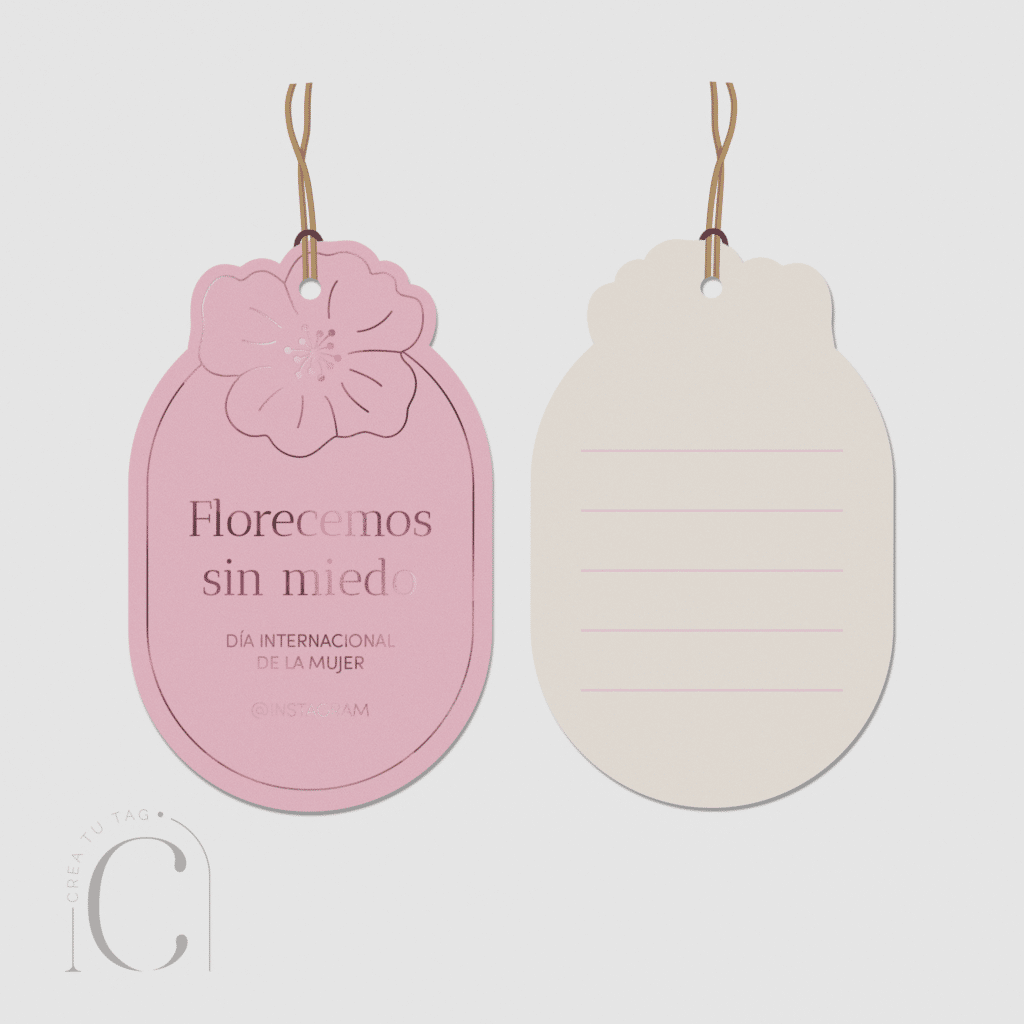 Tag flor foil día de la mujer