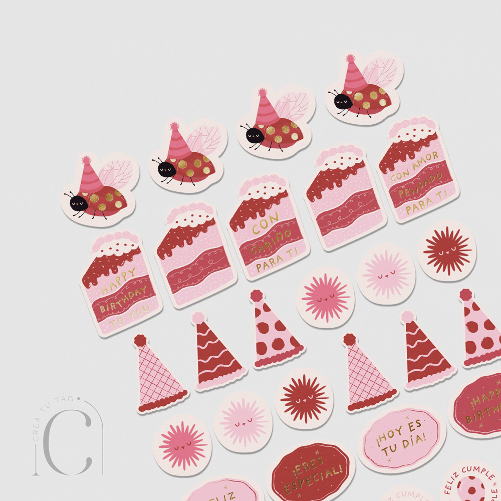 Set stickers cumpleaños