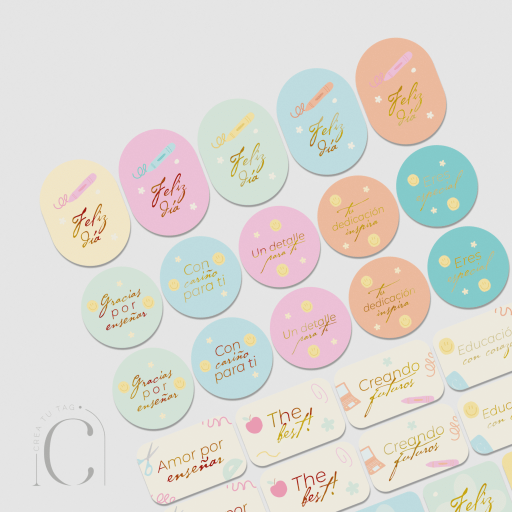 Set stickers día del profesor