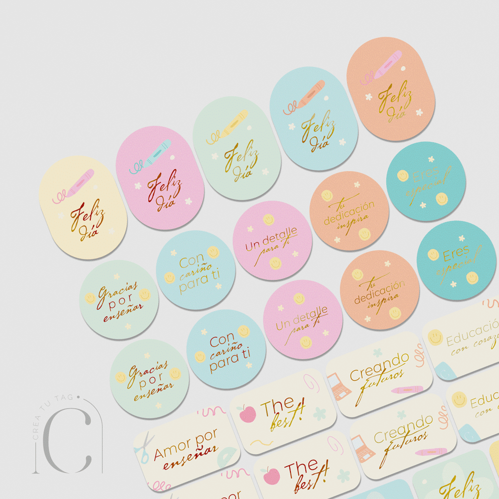 Set stickers día del profesor