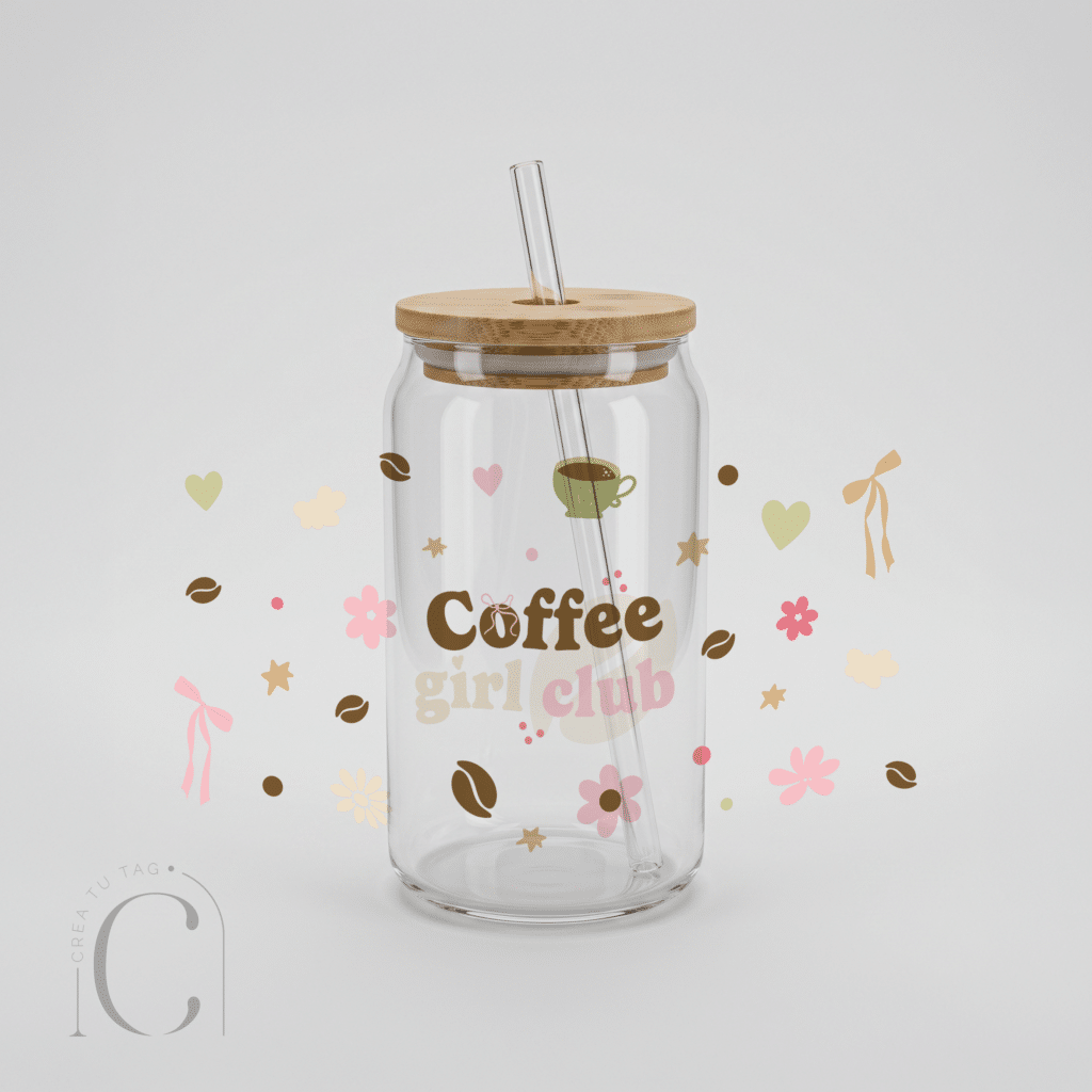 Vaso de Vidrio Coffee girl