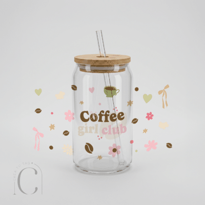 Vaso de Vidrio Coffee girl